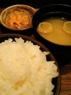 ご飯、お味噌汁、お漬物