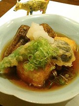 湯葉豆腐あげだし&生麩あげだし
