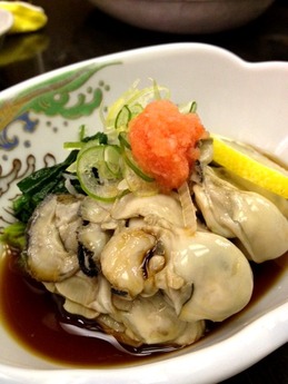 黒百合 ゆで牡蠣ポン酢