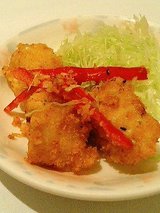 聚景園 帆立貝柱の山椒塩炒め