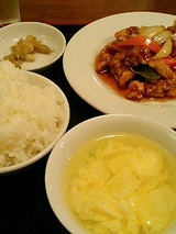 紅葉園 酢豚定食(780円)