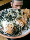 ご飯の上に乗せてみました!