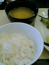 ご飯、お吸い物