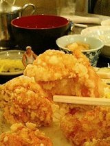 月ヶ瀬 唐揚げ定食(700円)