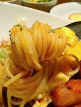 Flat cafe ソーセージとあんかけパスタ