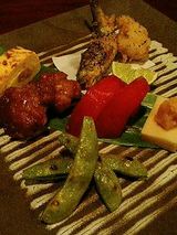 旬菜(鱧のフライ、出汁巻き、高野豆腐、トマト、鶏)