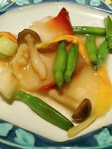 北寄貝の炒め物