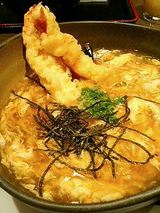 あんかけ玉子うどん(エビ天のせ)