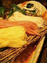 揖保の糸三色素麺(600円)