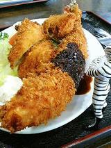 ミックスフライ・・・エビヒレかつ(大エビ)1500円