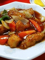 明珍 酢豚定食 850円