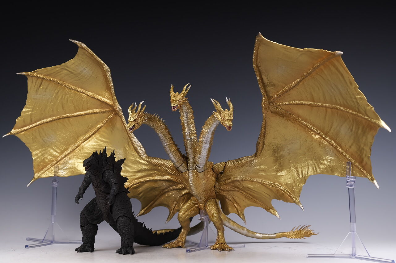 店舗在庫有り 【中古】S.H.モンスターアーツ キングギドラ tf8su2k ...