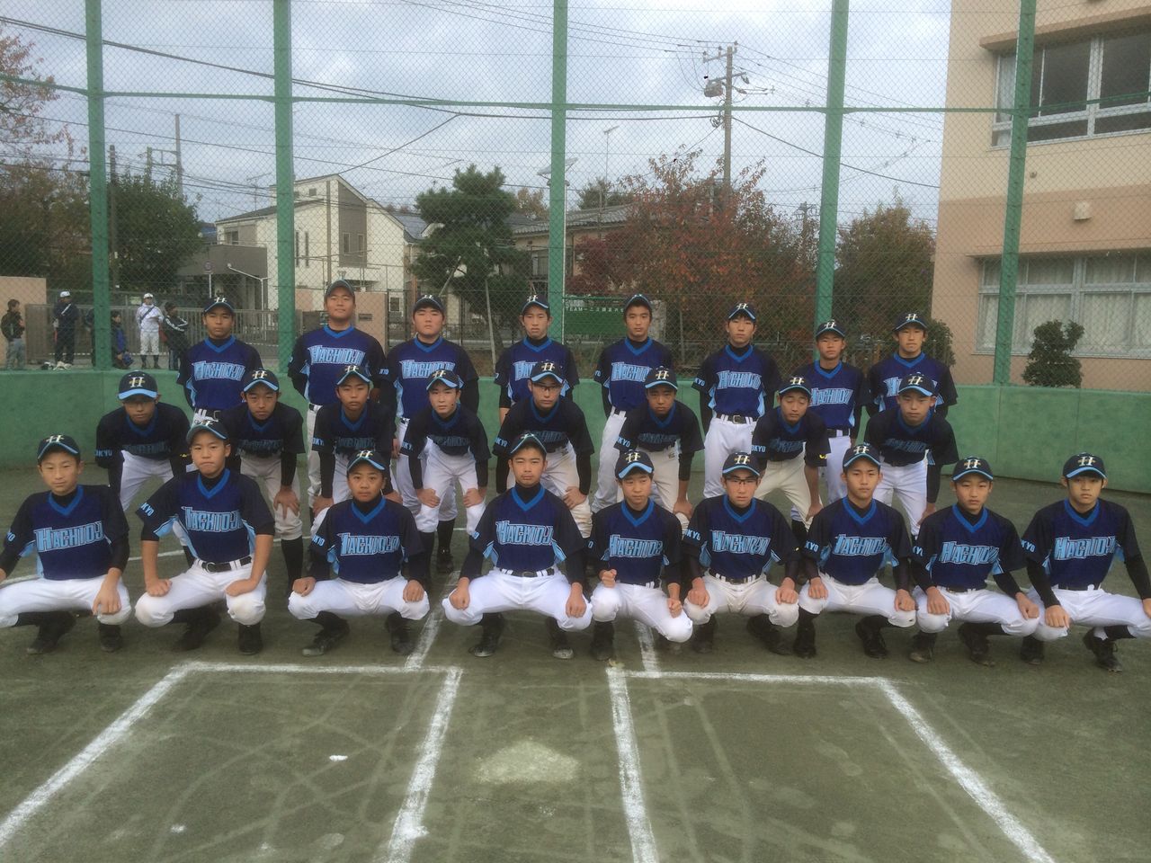 八王子市中体連野球部選抜チーム 強化試合の様子 八王子市中体連野球部
