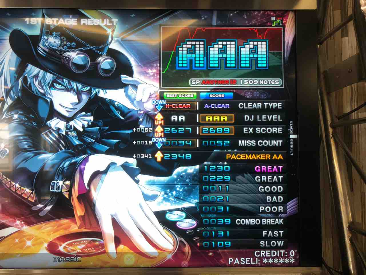 今日の弐寺2 12初aaa 皆伝目指してbeatmaniaiidxをやっていく