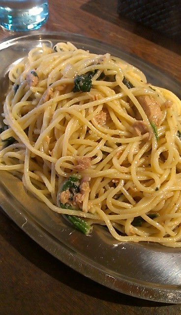 イナトーラでツナとガーリックのパスタ