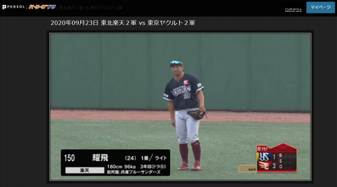 20200923 燕８　RF耀飛✧（ヒロキもとってやれよｗ）