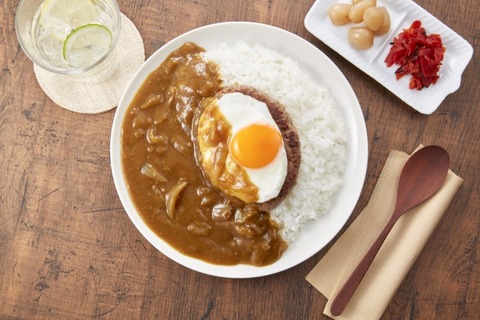 20260602 ハンバーグカレーに目玉焼き乗せは割と意見分かれるところ。俺は気分派ｗ