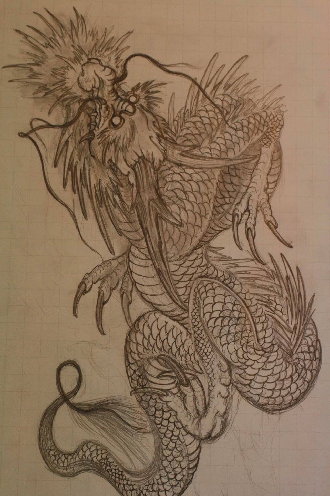 背面 龍完成 札幌北区 Rockstock Tattoo ﾛｯｸｽﾄｯｸﾀﾄｩー