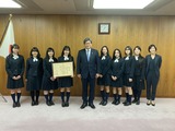 白梅学園清修高等学校 表敬