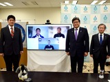 国立極地研究所第62次南極地域観測隊隊長らオンライン面会