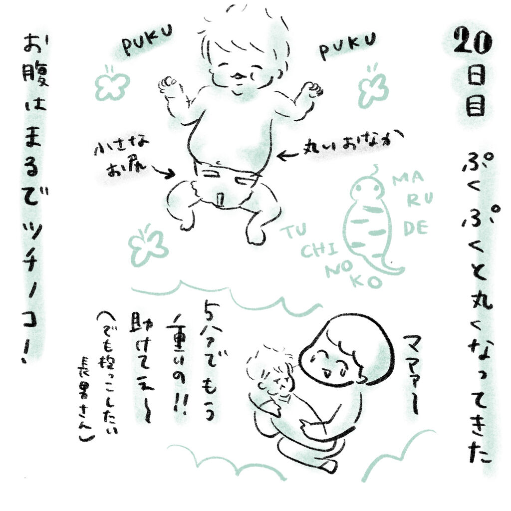 誕生日目 赤ちゃんの体ってツチノコみたいに見えることがある にゃぐの怠惰な日常 誕生日目 赤ちゃんの体ってツチノコみたいに見えることがある にゃぐの怠惰な日常