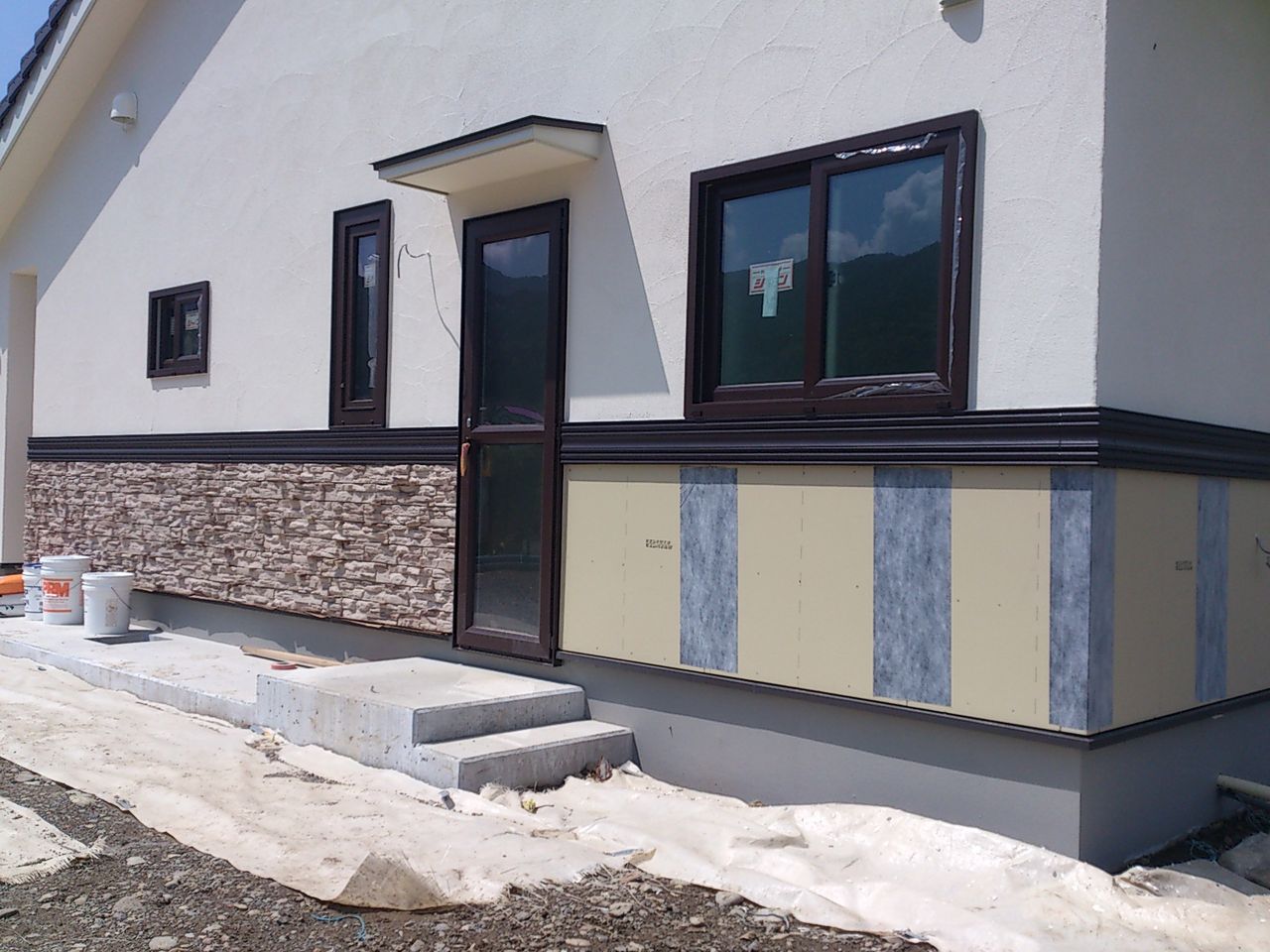 新築住宅の外壁工事 伊那市 工事記録 ときどき道草