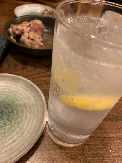 大阪 大衆酒場 はせ川 レモンチューハイ