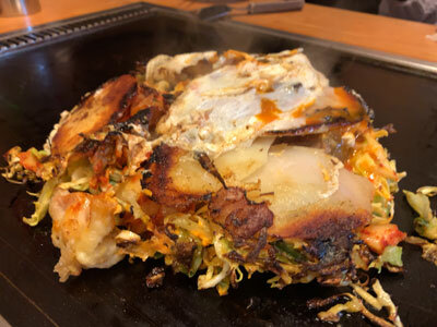 大阪 コリアンタウン お好み焼き オモニ 豚玉