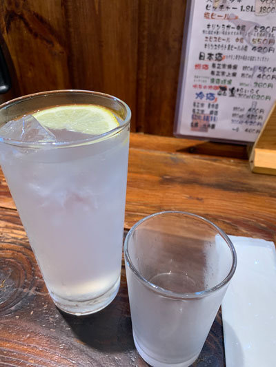 明石 お好み焼き 道場 チューハイレモン