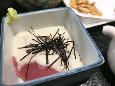 姫路 御座候 蕎麦 マグロ山かけ