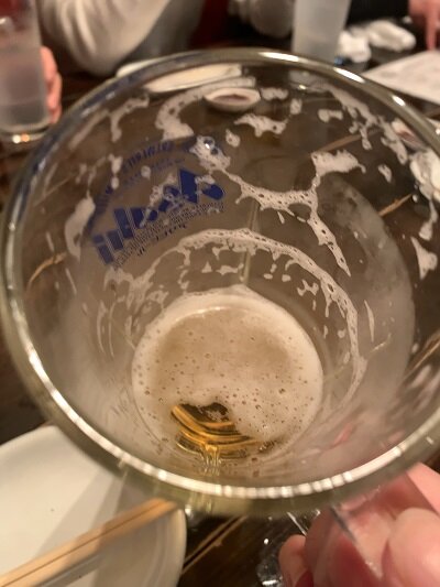 三ノ宮 串焼 ホルモン 丸貴屋 生ビール