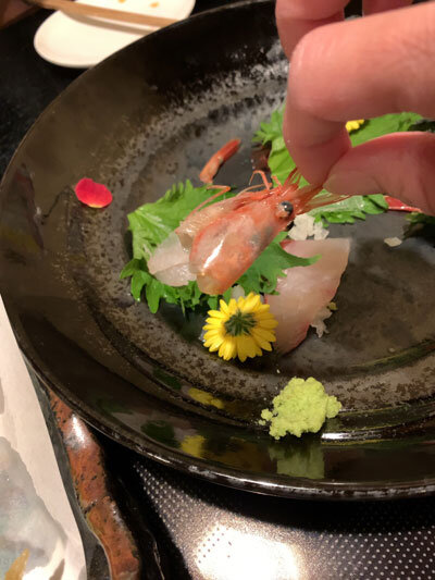 姫路 麺酒屋 からから 甘エビ頭 刺身