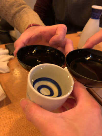 日本酒で乾杯