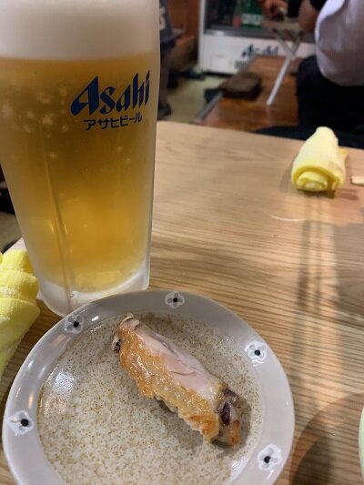 姫路　焼き鳥　角　生ビール