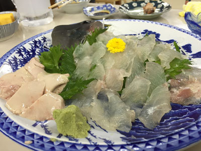 姫路 広畑 さとや かわはぎ 活け造り