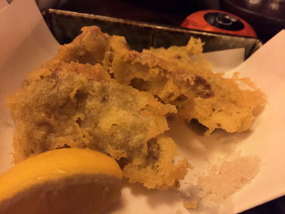 神戸 三ノ宮 居酒屋 味兵衛 鹿肉天ぷら