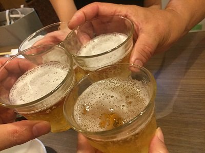 大阪 タイ料理 クンテープ 乾杯