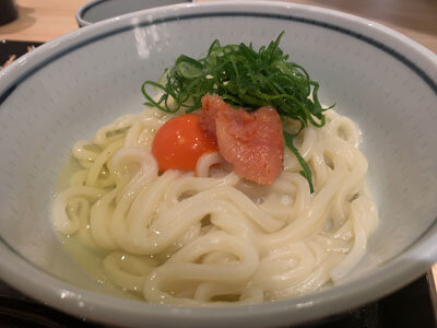 姫路　讃岐うどん　まる輝　釜玉明太