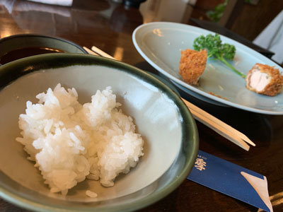 姫路　四季　ロースとんかつ定食　ご飯　