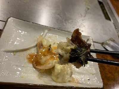 京都 お好み焼き きらく チーズ焦げ
