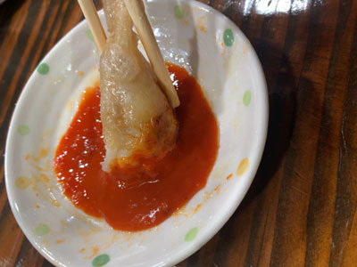 姫路 立ち飲み酒場 ドラム缶 辛いの