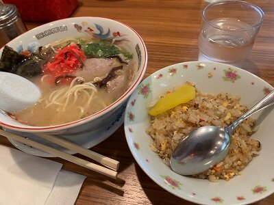 久留米　ラーメン　来福軒　ミニセット