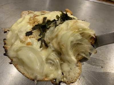 京都 お好み焼き きらく ネギチーズ焼き