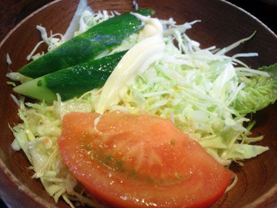 朝来市 焼肉 ステーキ 竹田屋 サラダ