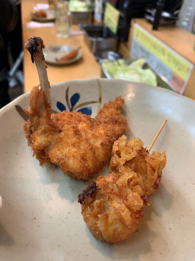 新開地　立呑み　串かつ　おおえす　チューリップ　しゅうまい