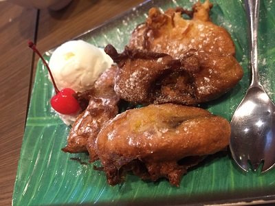 大阪 タイ料理 クンテープ 揚げバナナ
