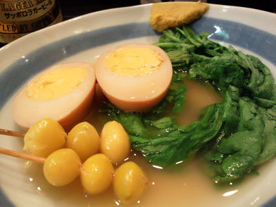 神戸 おでん なると 玉子 春菊 ぎんなん