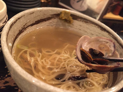 神戸　ラーメン　ボンゴレ亭　貝汁そば　