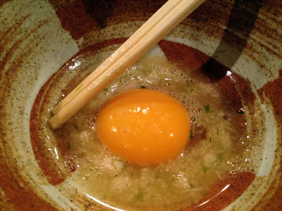 西明石 お食事処 ありま 山かけ ざるそば 卵