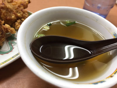 尼崎 立花 中華 山水飯店 スープ